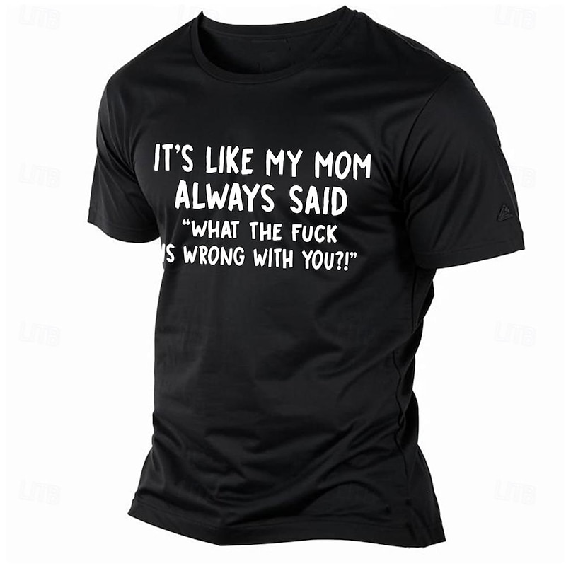 Men's Letter Graphic Prints Family T Shirt Graphic Tee Cotton Short Sleeves Graphic Shirt Black White Pink Comfortable Tee Vacation Street Fashion Designer Clothing2