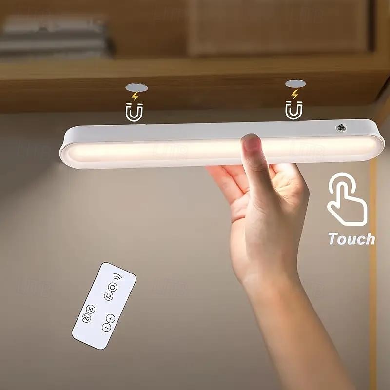 Under Cabinet Lighting, Remote Control Touch Sensor Cabinet Light Wardrobe Light Indoor Lighting USB Rechargeable Night Light Kitchen Cabinet Light Under The Counter Bedroom Dormitory Lighting2