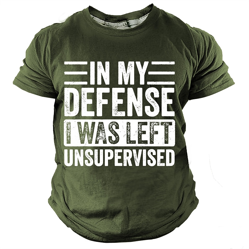 Men's Sarcasm Graphic Letter T shirt Short Sleeve T shirt 3D Print Crew Neck Shirt Daily Designer Casual Sports Outdoor Holiday Going out Black Navy Blue Army Green Spring & Summer Clothing Apparel S