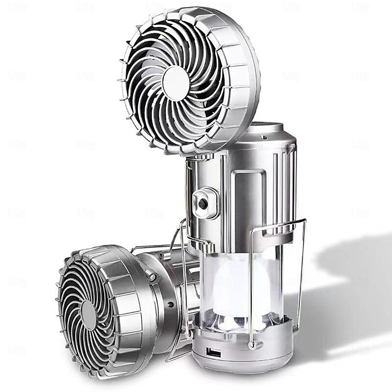 Solar Electric Fan Camping Lamp with Bluetooth Speaker Portable Switch Camping Lamp Lithium Battery Solar USB Charging