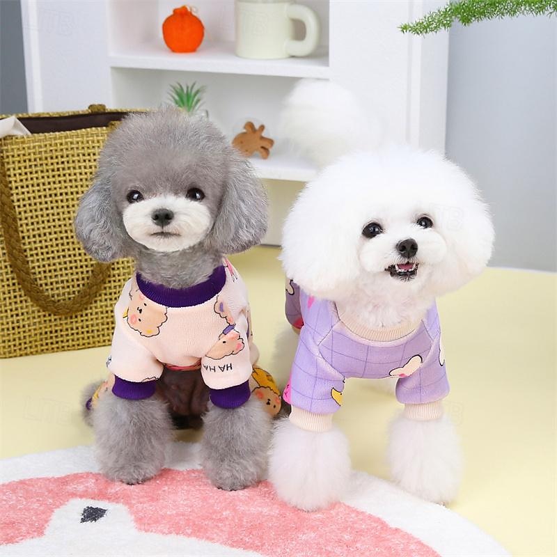 Dog Cat Sweater Jumper Adorable Cartoon Winter Breathable Soft Washable Comfortable Thick Dailywear Bed Casual Daily Walking Dog Clothing for Cat Dog Husky Labrador Alaskan Malamute2