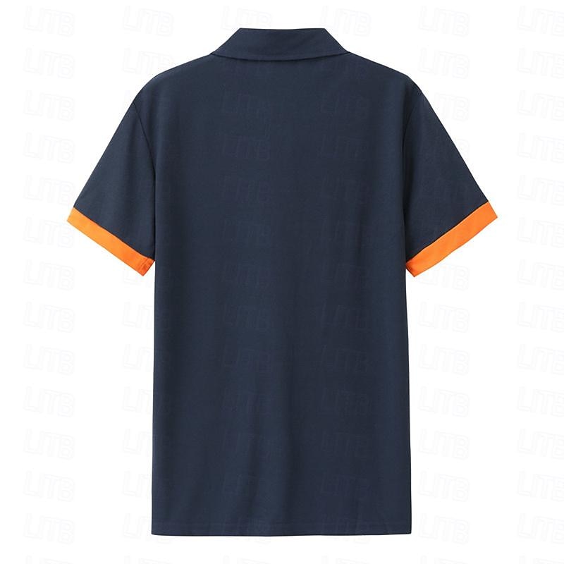 2 Pack Men's Polo Shirt Golf Shirt Sports Lapel T Shirt Short Sleeve Fashion Basic Color  Summer Regular Fit Dark Blue White Blue White Black Golf T Shirt4