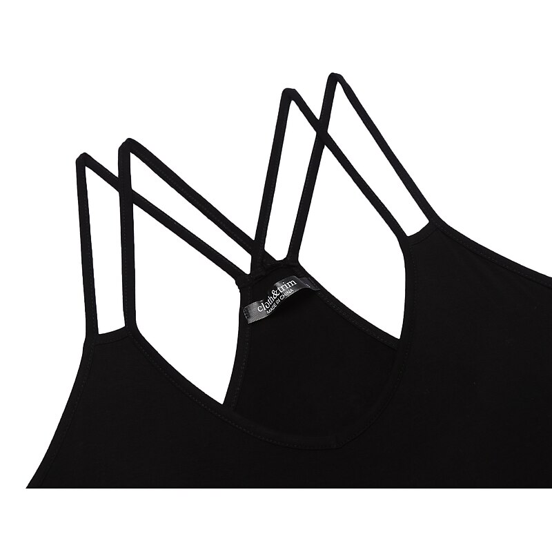 Women's Midi Dress Black Dress Casual Dress Cocktail Dress Formal Dress Daily Casual Home Lounge Regular Fit Plain Sleeveless Strap Black Gray Summer4