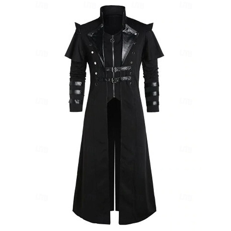 Punk & Gothic Medieval Steampunk Coat Blouse / Shirt Pants Plague Doctor Plus Size Fancy Dress Men's Carnival Masquerade Party Adults' Coat Shirt Blouse2