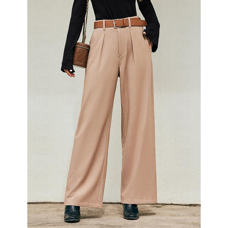 High Waist Wide Leg Dress Pants - Main Image