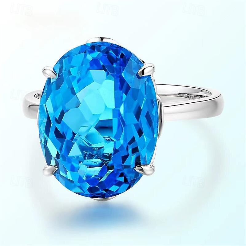 Online Celebrity The Same New Type Of Imitation Natural Topaz Suit Tiktok Live Broadcast Popular Color Treasure Ring Earring Pendant Female3