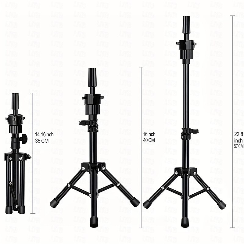 22 Inch Wig Head/ Stand Tripod with Head CanvasMannequin Head for WigsManikin Head Block SetMaking Display with Wig caps70 T &C Pins Set2 Combs2 Wig StandMni Tripod5 Hair Clips3