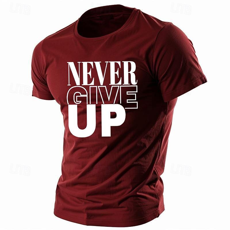 Men's Letter T Shirt Casual Style 100% Cotton Short Sleeve Graphic Shirt Wine Black White Comfortable Tee Outdoor Street Fashion Designer Clothing