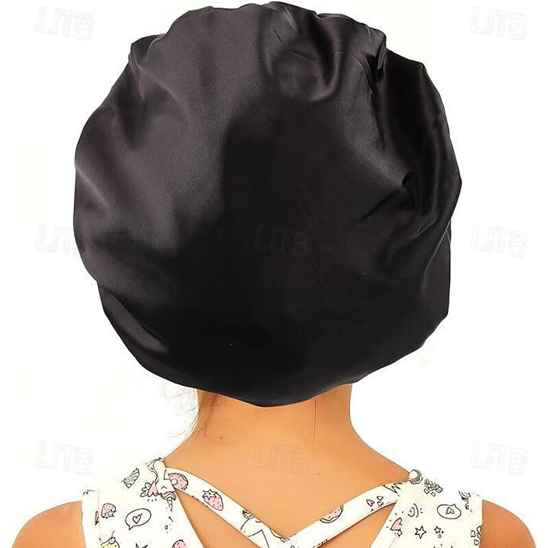 Solid Color Wide Brimmed High Elastic Adult Sleeping Cap for Men and Women's Fashionable Hair Care, Beauty, Bath Cap, Color Ding Chemotherapy Cap3