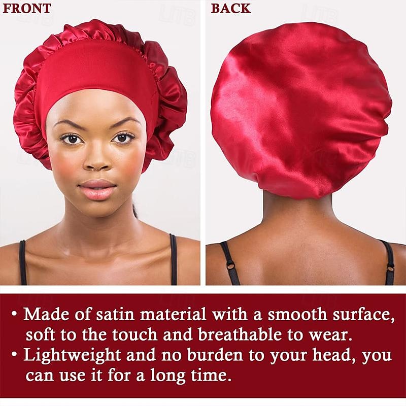 Solid Color Wide Brimmed High Elastic Adult Sleeping Cap for Men and Women's Fashionable Hair Care, Beauty, Bath Cap, Color Ding Chemotherapy Cap4