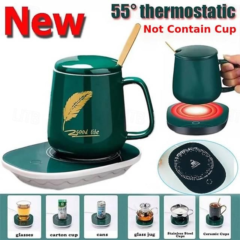 Usb Heating Weight Sensor 55° Winter Electric Coffee Mug Cup Warmer Heater Pad Coaster USB for Home Office Milk Tea Cup Table Decoration