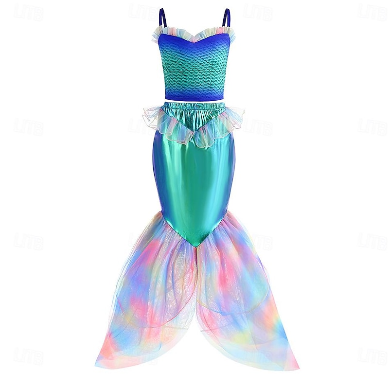 Little Mermaid Princess Ariel Cosplay Costume Outfits Cosplay Movie Cosplay for Girls' Kid's Masquerade2