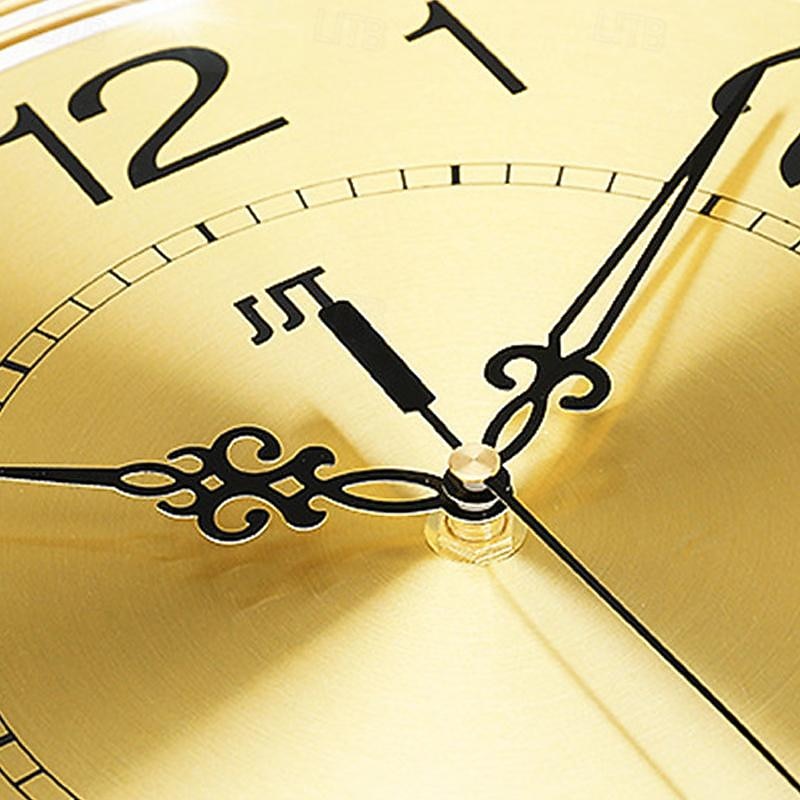 Large Wall Clocks for Living Room Decor Gold Decoration Wall Clock Silent Battery Operated Non Ticking for Bedroom Kitchen 15 Inch Retro Peacock Crystal Wall Watch Quartz for Home Office Indoor3