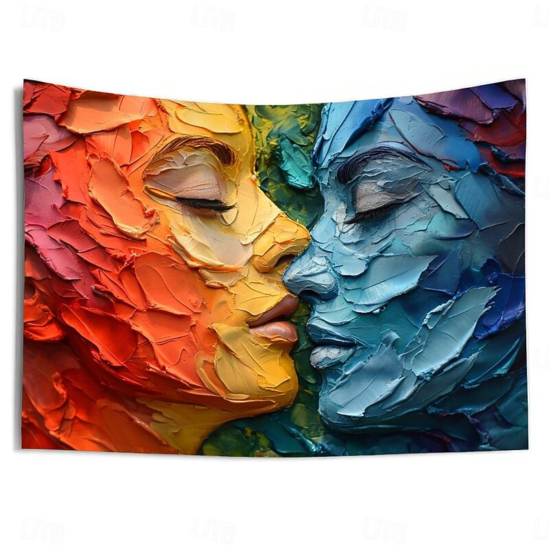 June Pride Month Knife Painting Gay Pride Month LGBTQ LGBT Hanging Tapestry Gay Pride Outdoor Decoration Happy Pride4