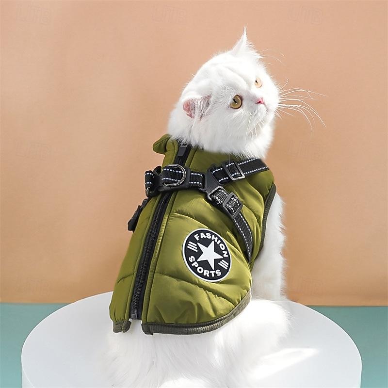 Dog Cat Coat Jacket Vest Puffer Jacket Headwarmers Leisure Waterproof Windproof Warm Soft Washable Christmas Halloween New Year Oktoberfest Beer Valentine's Day Outdoor Sports Traveling Casual Daily3