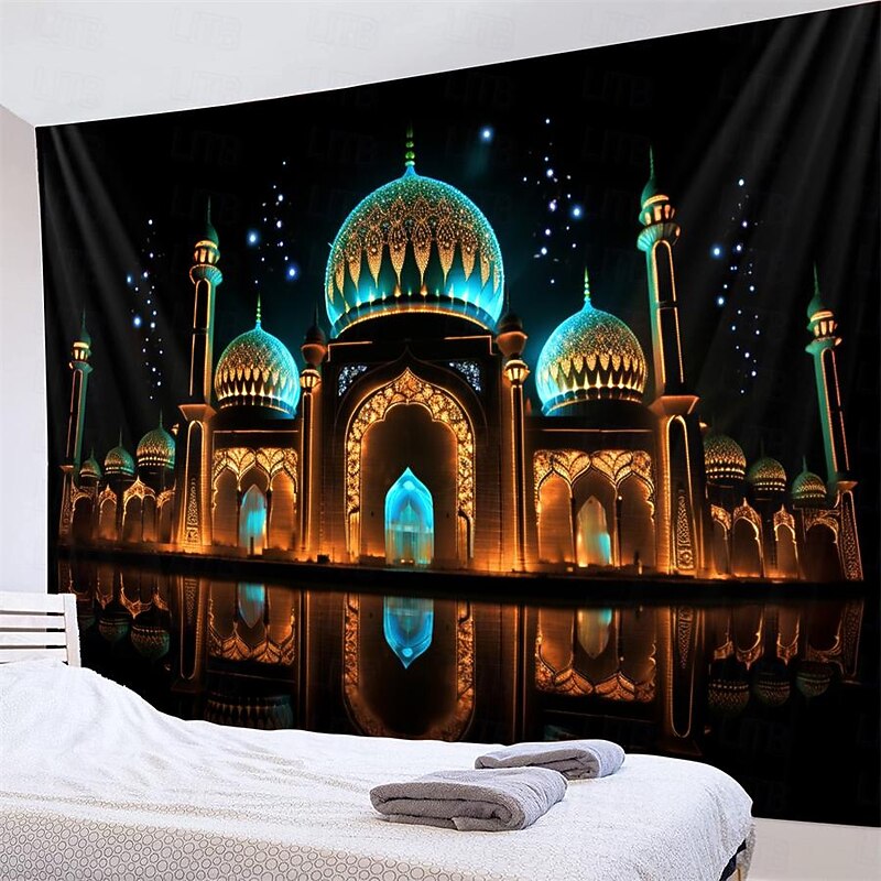 Ramadan Night Hanging Tapestry Wall Art Large Tapestry Mural Decor Photograph Backdrop Blanket Curtain Home Bedroom Living Room Decoration4