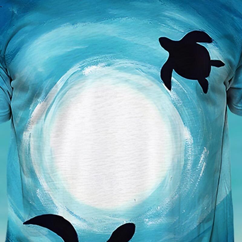 Men's Graphic Animal Turtle T Shirt Short Sleeve T shirt 3D Print Crew Neck Shirt Vacation Daily Designer Sports Outdoor Holiday Going out Yellow Blue Green Spring & Summer Clothing Apparel S M L XL4