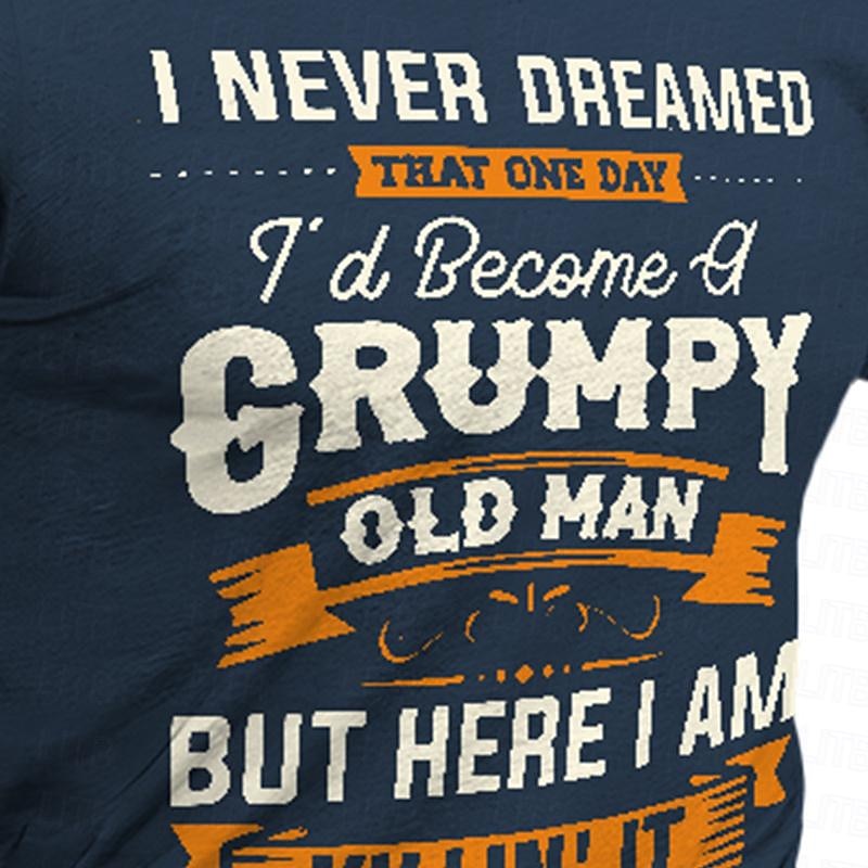 Men's Graphic Old Man Grumpy T Shirt Short Sleeve T shirt 3D Print Crew Neck Shirt Street Style Sports Outdoor Holiday Going out Black Navy Blue Khaki Spring & Summer Clothing Apparel S M L XL 2XL 3XL3