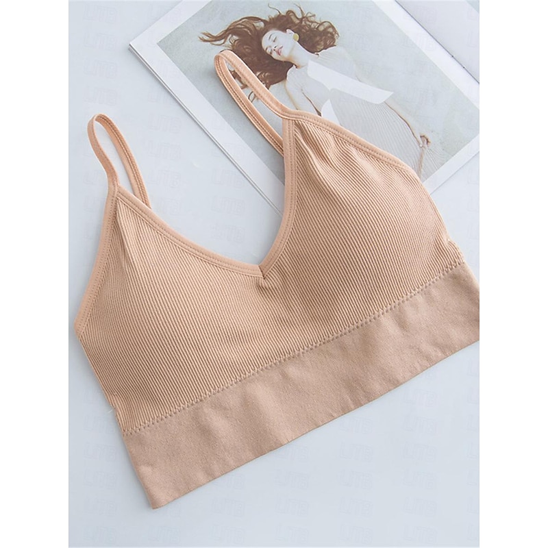 Women's Top Pure Color Fashion Sport Simple Daily Nylon Breathable Straps Sleeveless Tank Top Backless Chest pads Summer Spring Home Outfits3