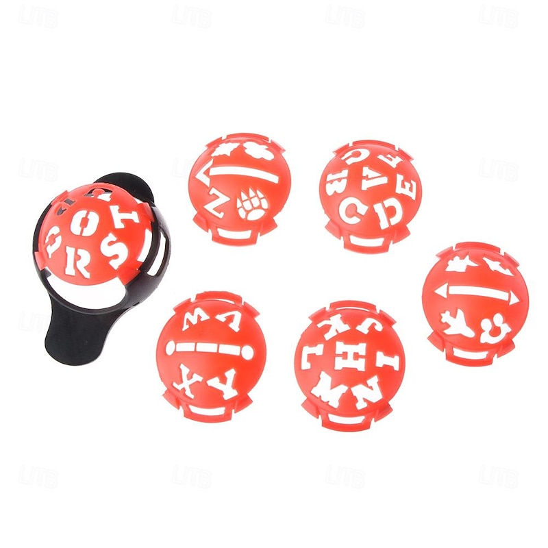 6Pcs Golf Ball Line Marker, Golf Ball Scribe Liner Marker Template Drawing Alignment Tool with Marker Base Golf Ball Marker Line Drawing Tool Golf Ball Marker Line Drawing Tool Golfdotcats3