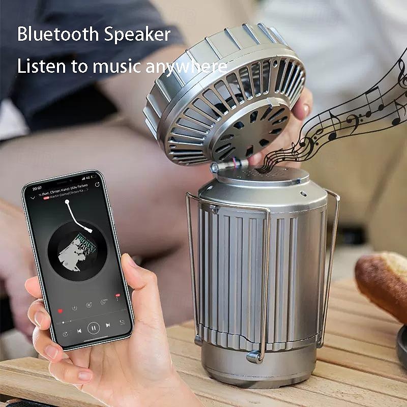 Solar Electric Fan Camping Lamp with Bluetooth Speaker Portable Switch Camping Lamp Lithium Battery Solar USB Charging3
