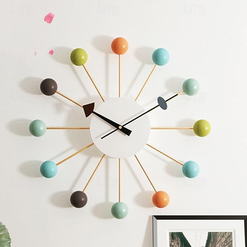 Large Wall Clock Metal Decorative Silent Non-Ticking Big Clocks Modern Home Decorations for Living RoomBedroomDining Room Office2