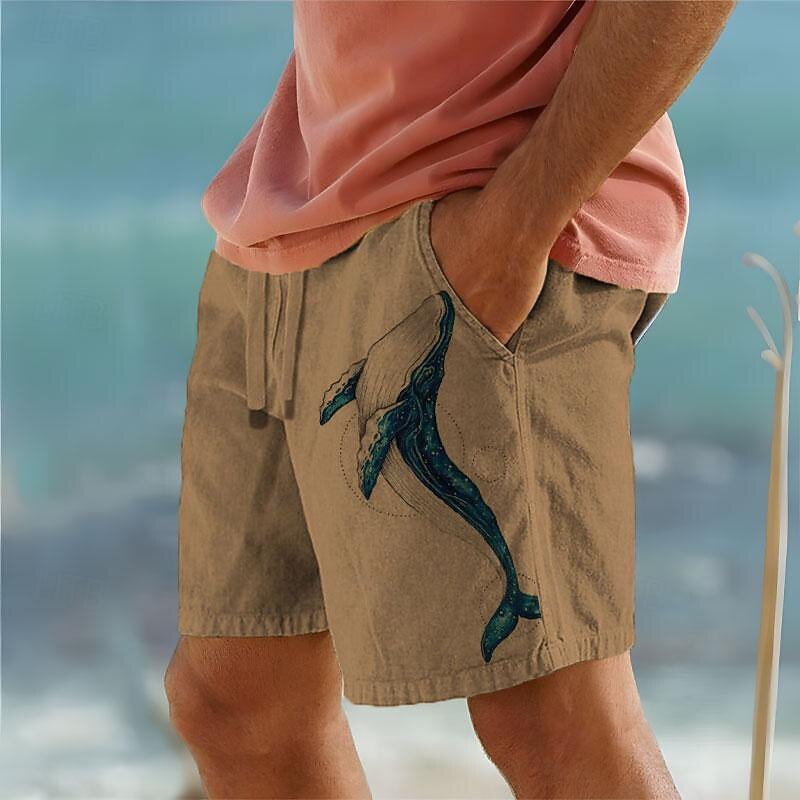 Men's Animal Shark Shorts Summer Shorts Beach Shorts Mid Waist Fashion Casual Outdoor Holiday Going out Drawstring Elastic Waist Print Designer Clothing Apparel4