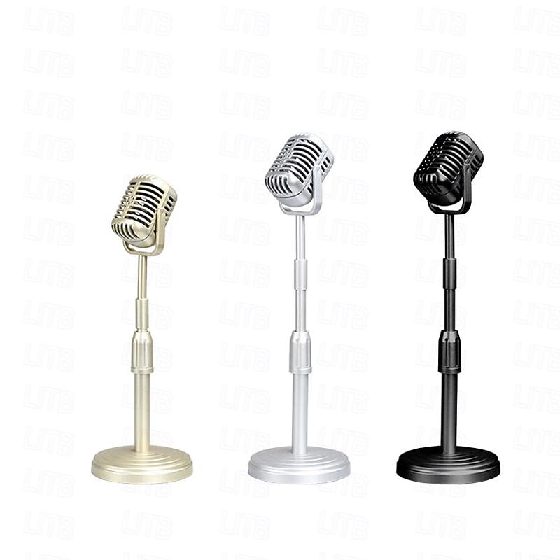 Retro Microphone Props Simulation Nostalgic Microphone Model Cross-Border Live Broadcast Bar Decoration Photography Props Ornaments3