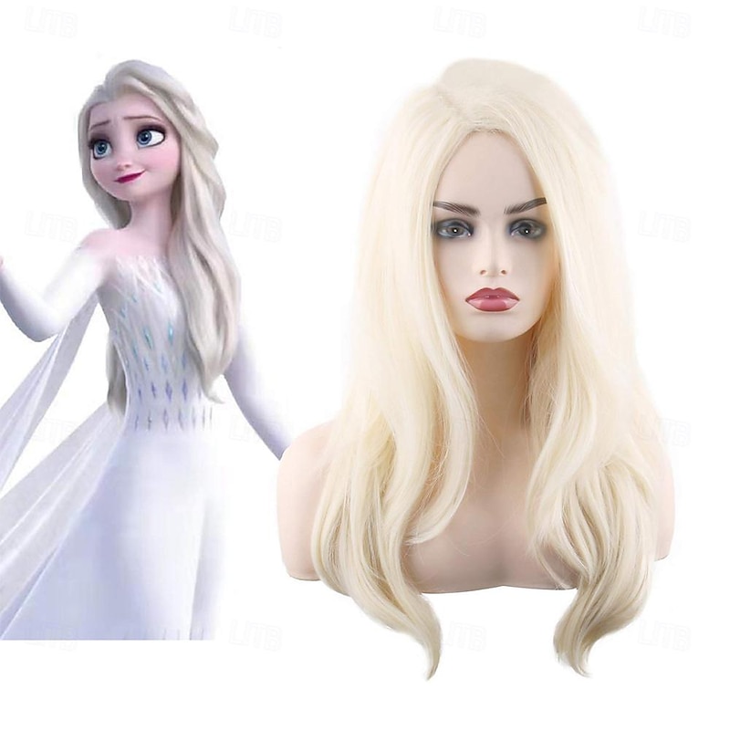 Princess Fairytale Elsa Dress Cosplay Costume Adults' Women's Female Vacation Dress Christmas Carnival Easy Halloween Costumes With Costume Wigs2