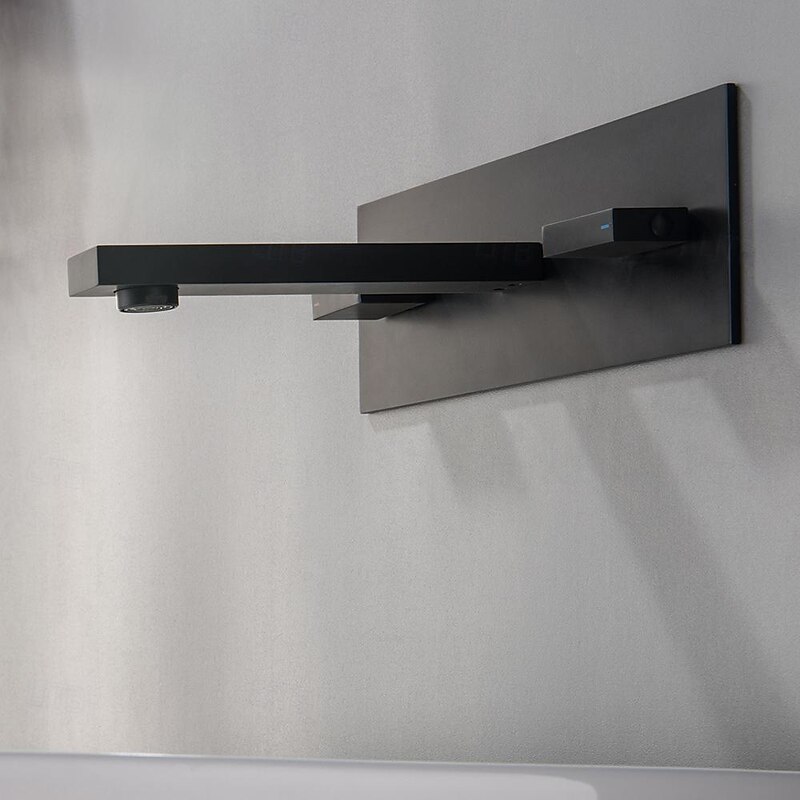 Bathroom Sink Faucet - Wall Mount / Widespread Electroplated Mount Inside Two Handles Three HolesBath Taps4