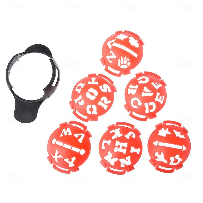 6Pcs Golf Ball Line Marker, Golf Ball Scribe Liner Marker Template Drawing Alignment Tool with Marker Base Golf Ball Marker Line Drawing Tool Golf Ball Marker Line Drawing Tool Golfdotcats4