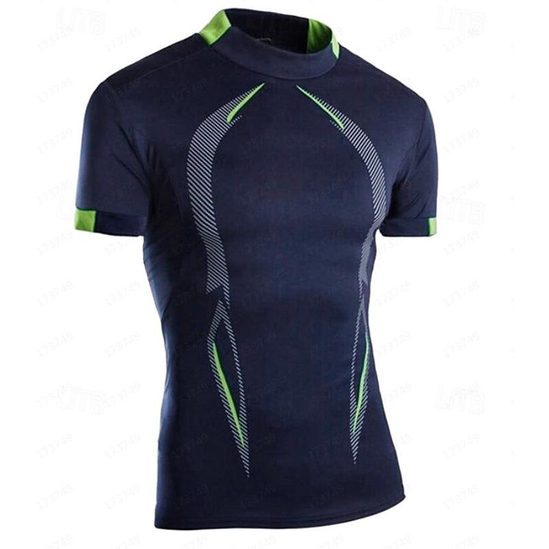 Men's T shirt Tee Gym Shirt Men Tops Crew Neck Short Sleeve Sport Casual Daily Gym Quick dry Breathable Soft Color Block Black White Activewear Fashion Basic2