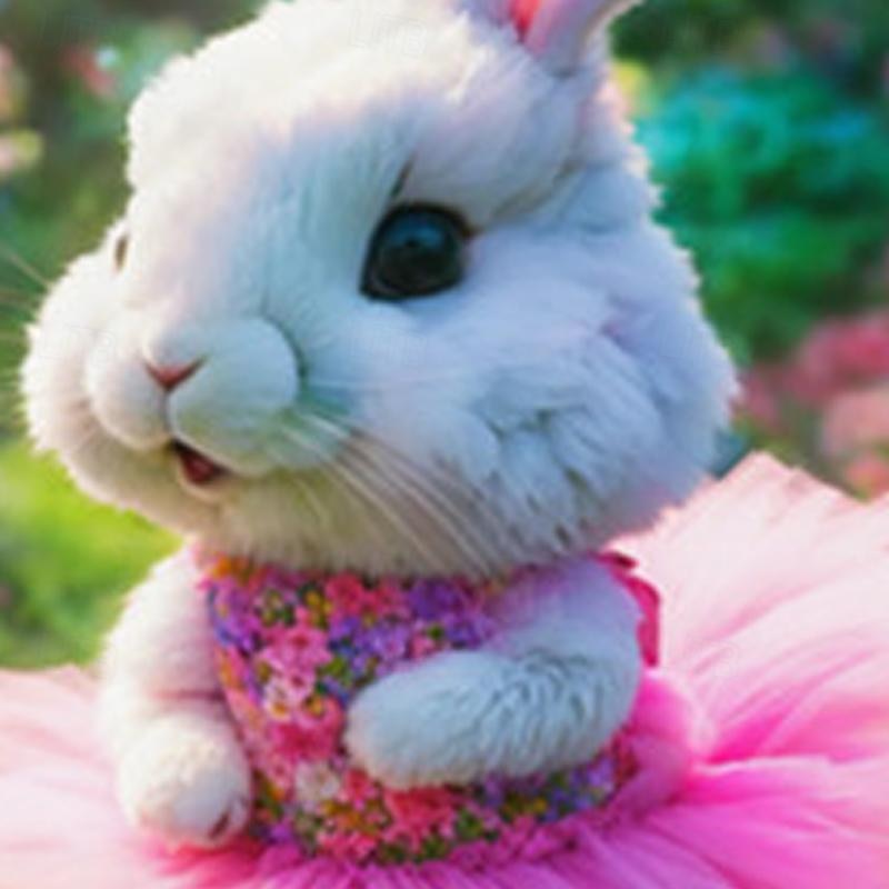 Easter Girls' 3D Rabbit Hoodie Pullover Long Sleeve 3D Print Spring Fall Active Fashion Cute Polyester Kids 3-12 Years Hooded Outdoor Casual Daily Regular Fit3