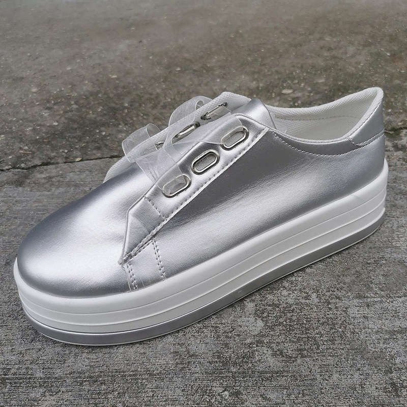 Women's Metallic Platform Sneakers – Perfect for Casual Outings and Stylish Everyday Wear4
