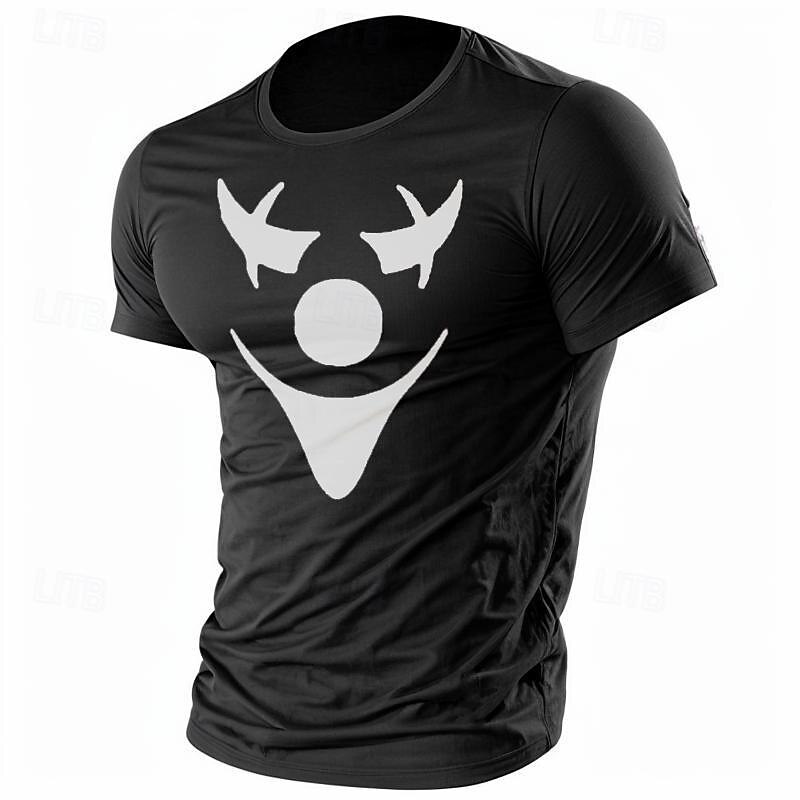 Men's Funny T Shirt Tee Top Polyester Short Sleeve Graphic Shirt Army Green / Olive Army Green + Black Black 1 Comfortable Tee Sports Outdoor Holiday Fashion Designer Clothing4