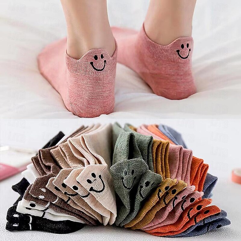 10 Pairs Women's Ankle Socks Low Cut Socks Work Daily Holiday Retro Cotton Simple Classic Casual Elastic Casual Sports Socks2