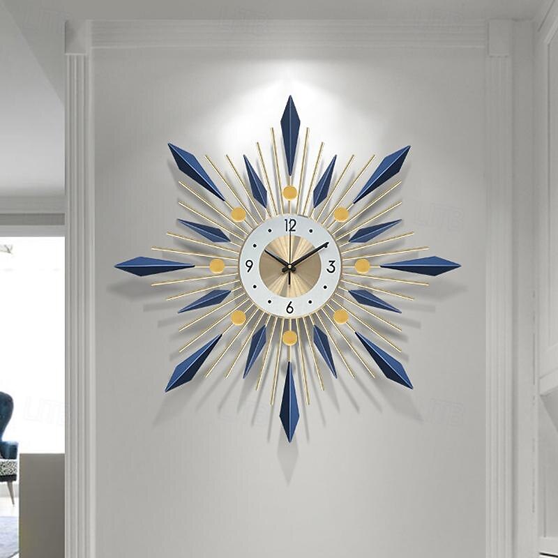 Large Wall Clock Metal Decorative Mid Century Silent Non-Ticking Big Clocks Modern Home Decorations for Living RoomBedroomDining Room Office3