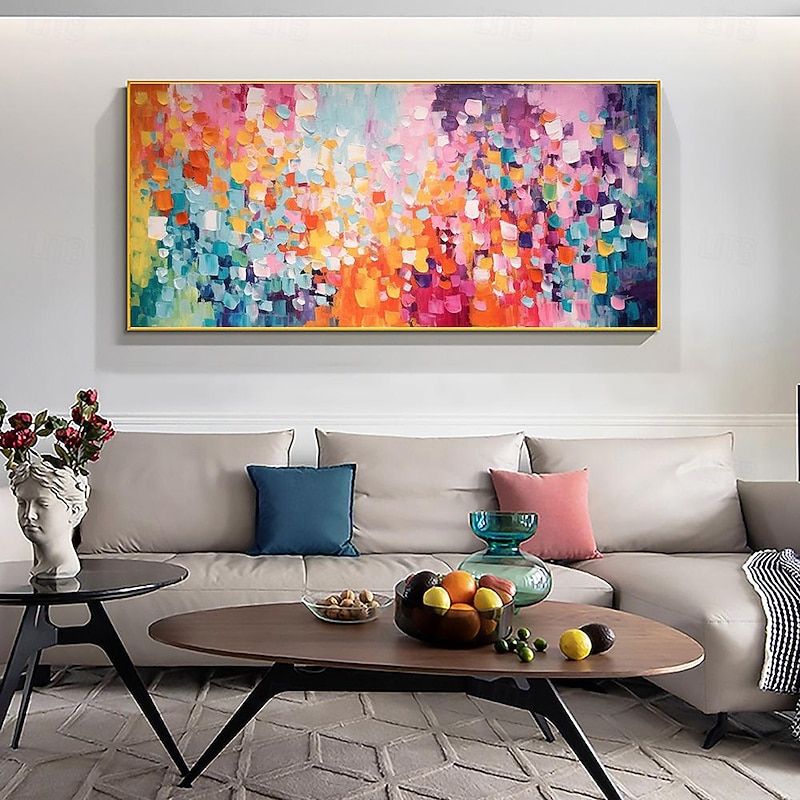 Handmade Oil Painting Hand Painted Horizontal Abstract Landscape Contemporary Modern Rolled Canvas (No Frame)3