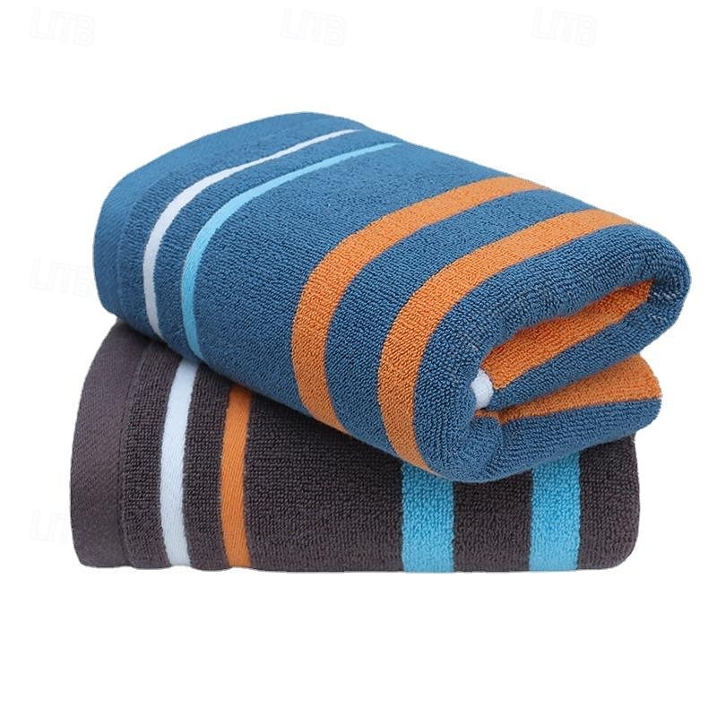 Thickened Men's Couple Cotton Towels, Highly Absorbent Towels For Bathrooms, Gyms, Hotels And Spas, Solid Color Bath Towel2
