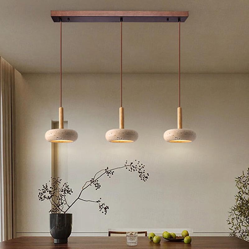 LED Pendant Light 15 cm 1-Light 3-Light 3 Light Color Pendant Lantern Design Pendant Light Wood Geometrical Vintage Living Room Bedroom Dining Room 110-240V3