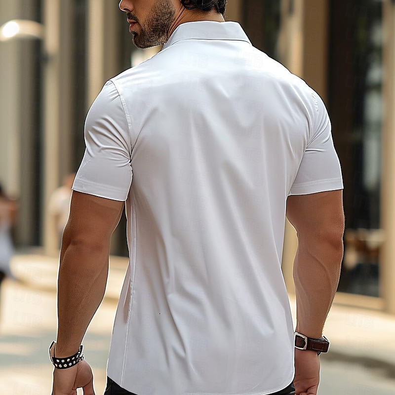 Men's Tiger Ink Painting Button Up Shirt Short Sleeve Fashion Hawaiian Outdoor Beach Summer All Seasons Button Up 3D Print Yellow Red2