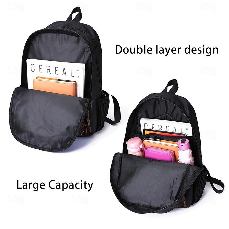 Cool Black Tiger Graphic Backpack – Large Capacity 3D Animal School Bag for Teens and Streetwear Fans, Available in 3 Colors4
