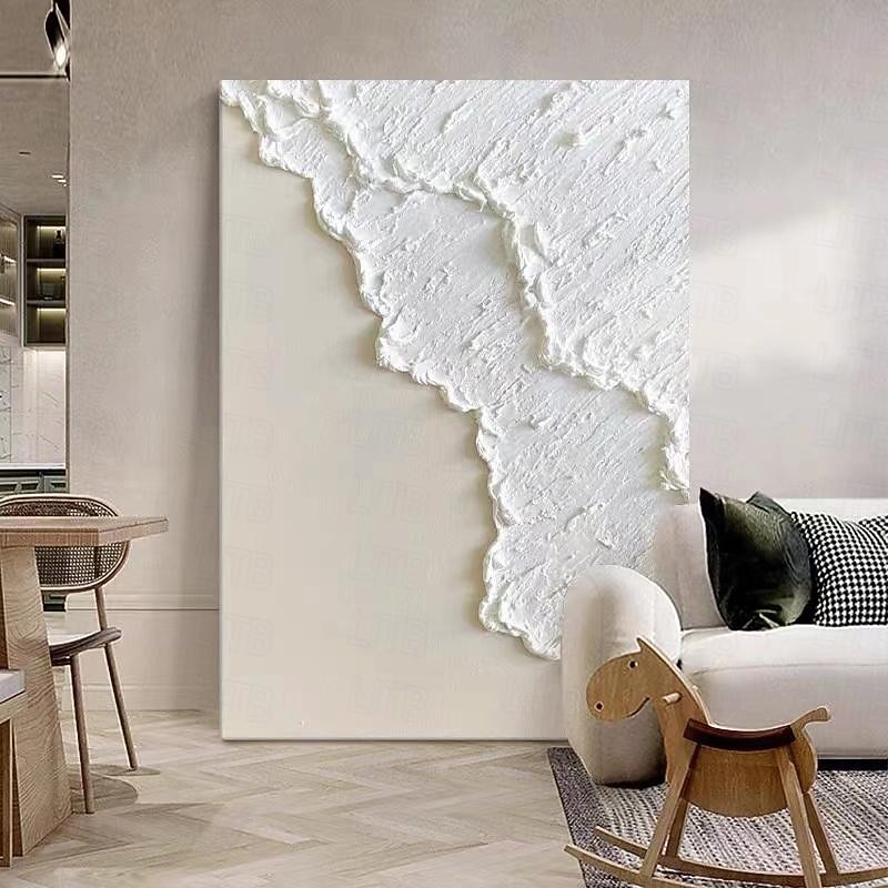 Handpainted Large Wall Art Abstract Ocean Painting 3D Ocean Texture Painting Ocean Waves Painting Original Ocean Art Original Beach Home Decor Stretched Frame Ready to Hang3