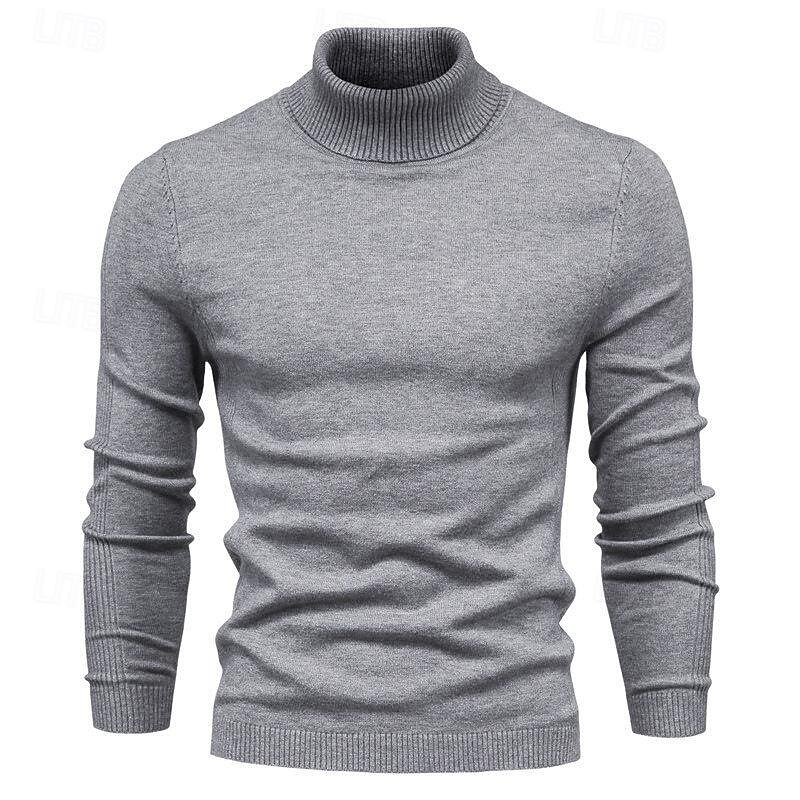 Retro Vintage 1920s Sweater Gentleman Solid Color Fancy Dress Men's Casual Bachelorette Party Adults' Top Fall & Winter2