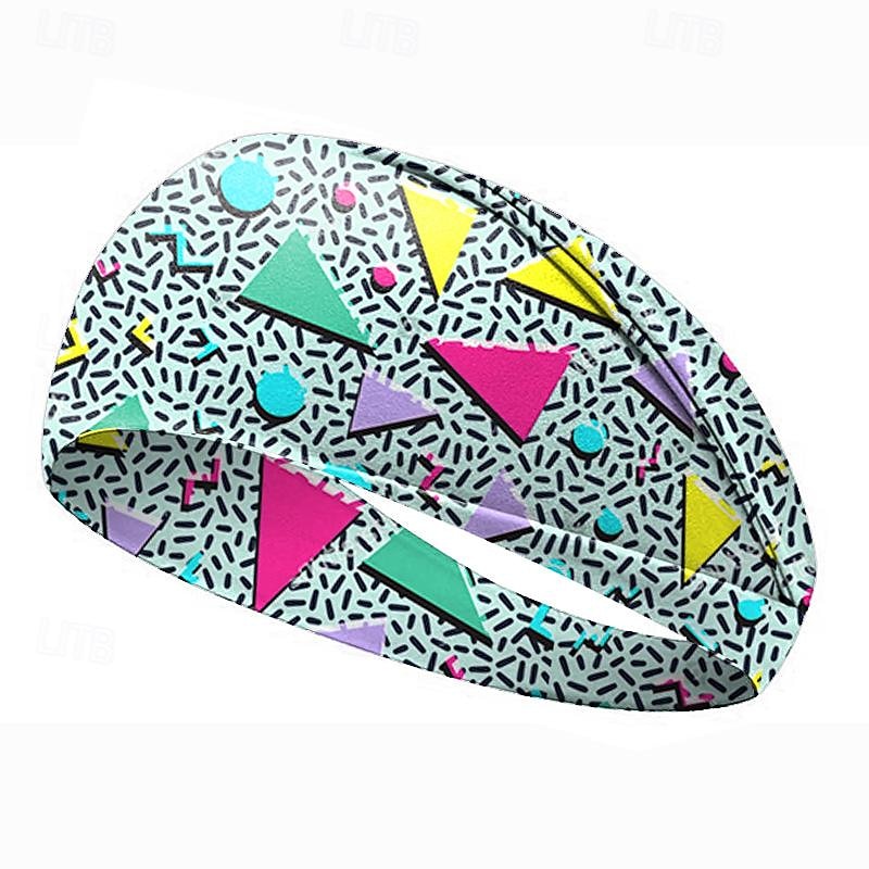 80s  Retro Printed Headbands, Sports Headbands, Women's Headbands, Sweat Absorbing And Anti Sweat Bands, Men's Wide Brimmed Yoga Hair Accessories3
