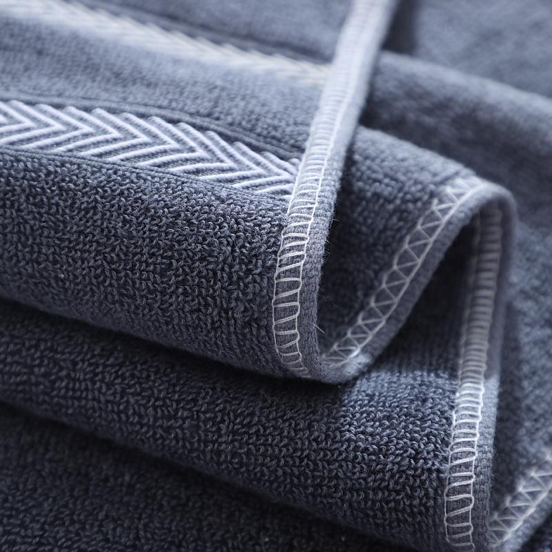 100% Cotton 34*74cm Absorbent Face Towels,Thickened Men's Couple Cotton Towels, Highly Absorbent Towels For Bathrooms, Gyms, Hotels And Spas, Solid Color Bath Towel2