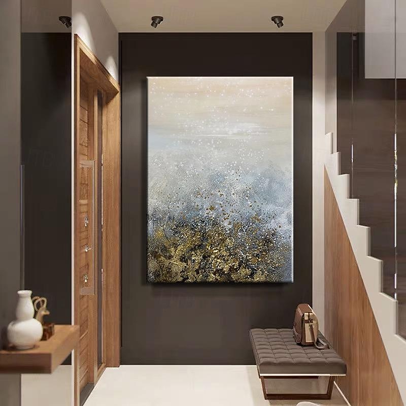 Mintura Handmade Gold Abstract Texture Oil Paintings On Canvas Wall Art Decoration Modern Picture For Home Decor Rolled Frameless Unstretched Painting4