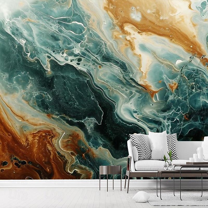 Cool Wallpapers Marble Abstract Wallpaper Wall Mural Wall Covering Sticker Peel and Stick Removable PVC/Vinyl Material Self Adhesive/Adhesive Required Wall Decor for Living Room Kitchen Bathroom2