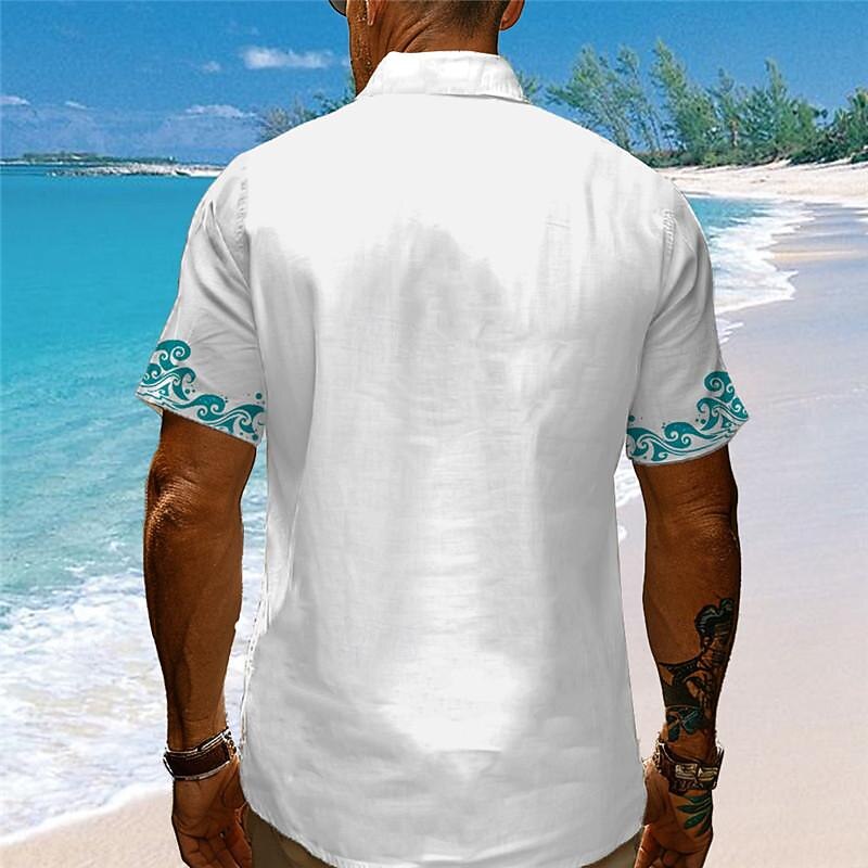 Men's Tropical Turtle Marine Life Shirt Summer Hawaiian Shirt Aloha Shirt Short Sleeve Shirt Cuban Collar Vacation Hawaiian Resort Style Outdoor Vacation Hawaiian Blue Purple Green S M L4