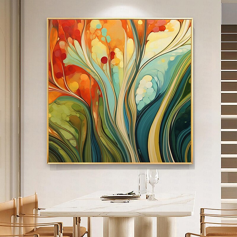 Handmade Original Flower Oil Painting On Canvas  Abstract plant Art Painting for Home Decor With Stretched Frame/Without Inner Frame Painting2
